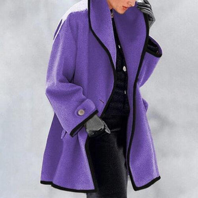 Cape Chic | Laine Mélangée | Détail Contrasté