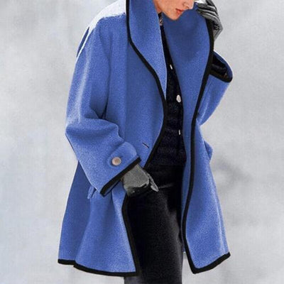 Cape Chic | Laine Mélangée | Détail Contrasté