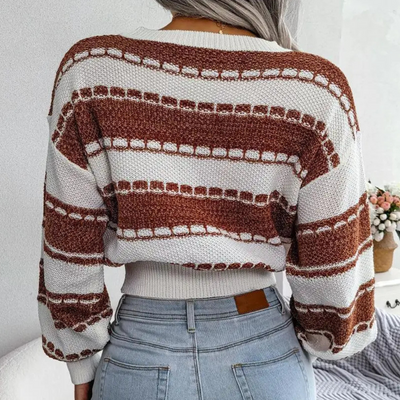 AUDREY - Pull Stylé à Épaules Décalées pour Femmes