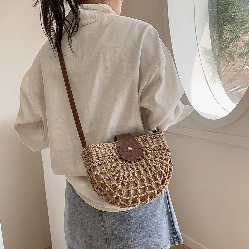 Lina sac bandoulière en paille tressée