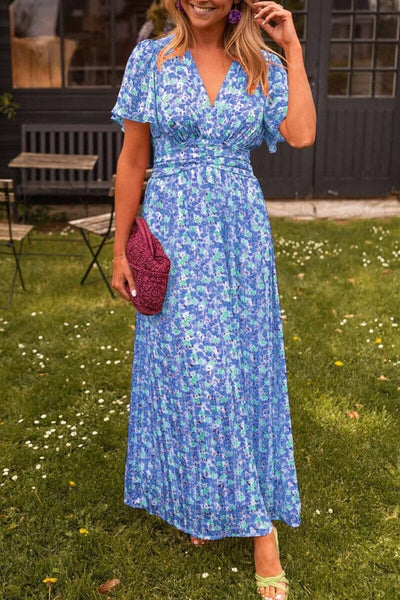 Robe longue élégante fleuri