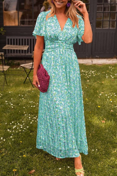 Robe longue élégante fleuri