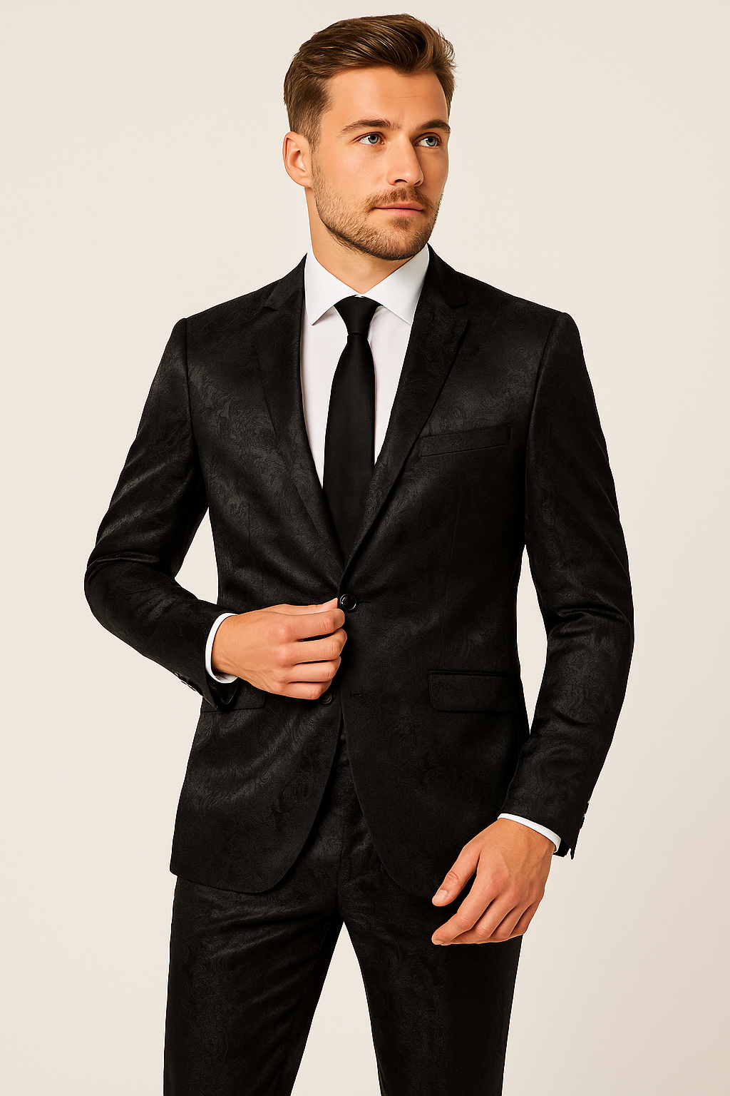 Costume de cérémonie deux pièces pour hommes - options violet, rouge et noir