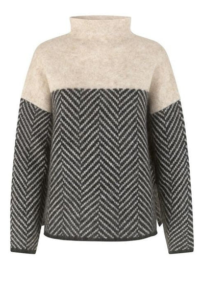Pull Oversize À Col Montant En Cachemire