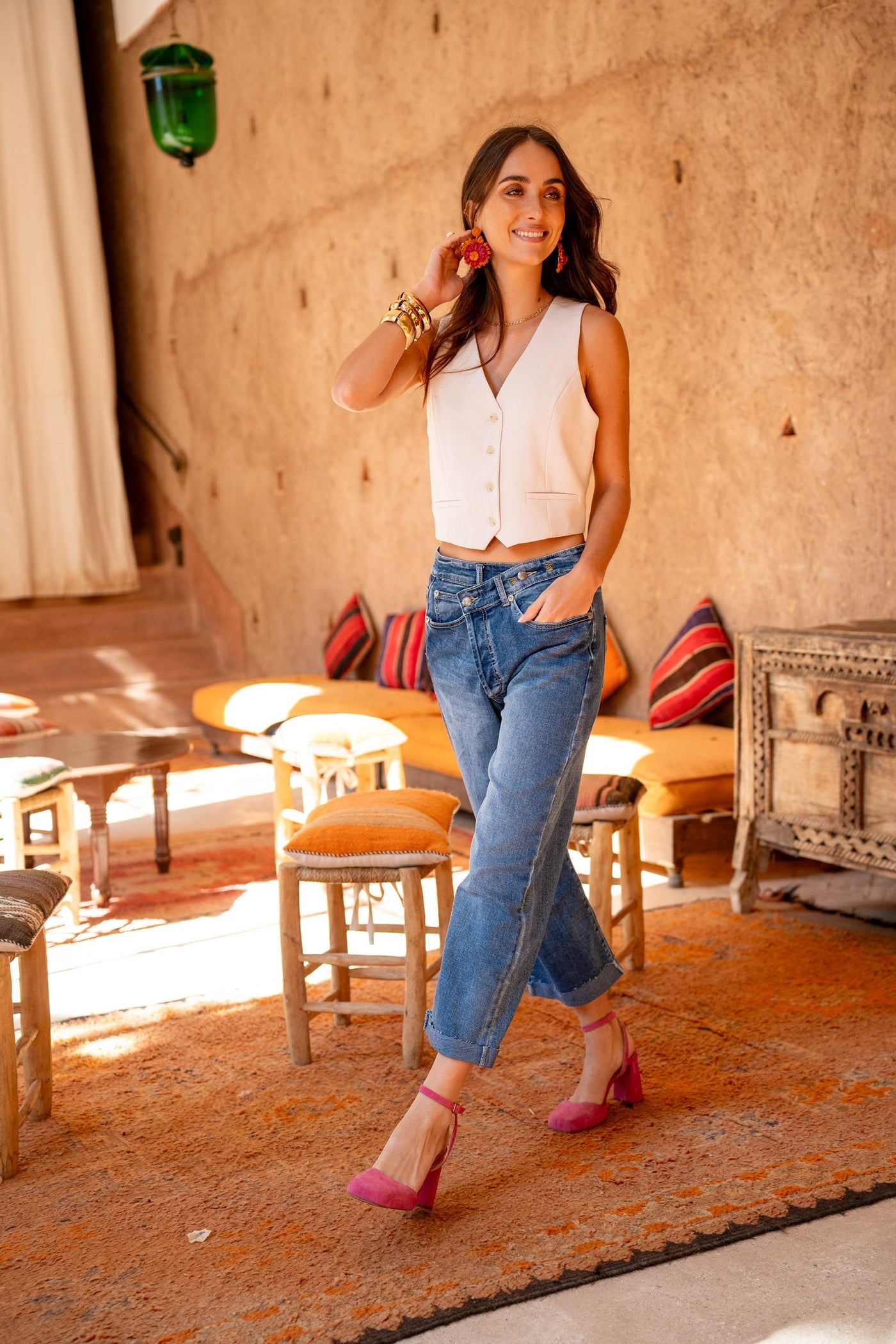 Zoe™ | Jean Loose Fermeture Asymétrique