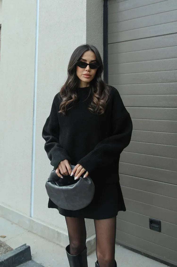 Hanna™ - Ensemble confortable avec pull et jupe