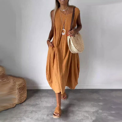 Noemi | Robe informelle sans manches avec poches