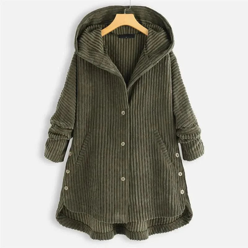 Morgane™| Billie manteau à capuche côtelé
