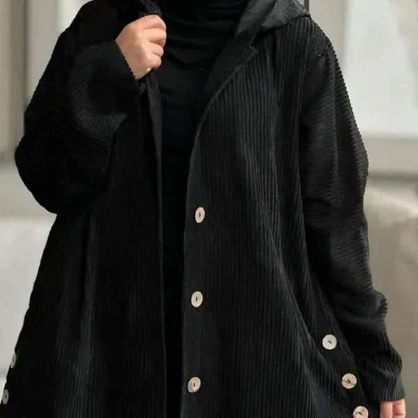 Morgane™| Billie manteau à capuche côtelé