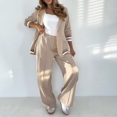 Jolien| Ensemble beige 2 pièces pour femmes