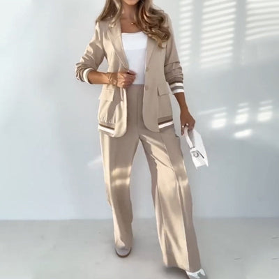 Jolien| Ensemble beige 2 pièces pour femmes