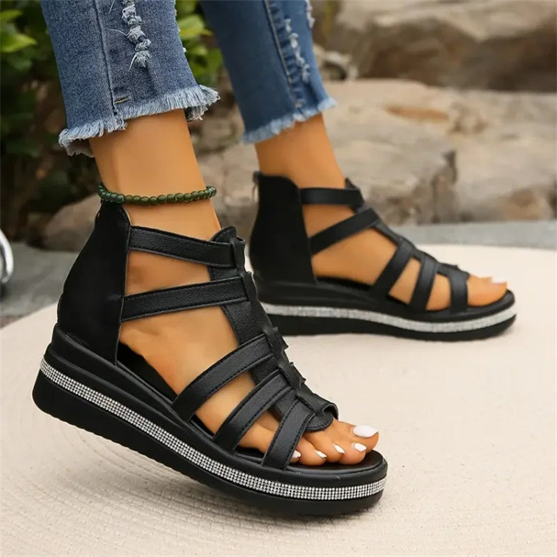 Comfortable semelles compensées sandals