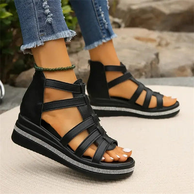 Comfortable semelles compensées sandals