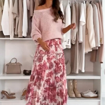 📣 50% DE RÉDUCTION!!!🌸👗Ensemble : Haut avec un joli nœud dans le dos et jupe en tulle--Rifiorire