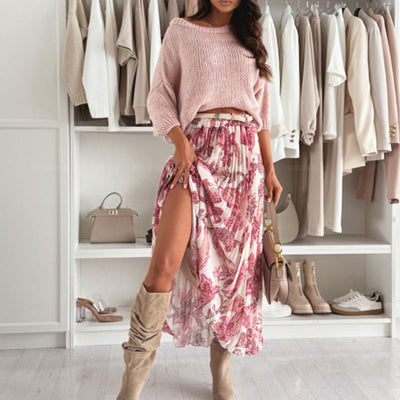 📣 50% DE RÉDUCTION!!!🌸👗Ensemble : Haut avec un joli nœud dans le dos et jupe en tulle--Rifiorire