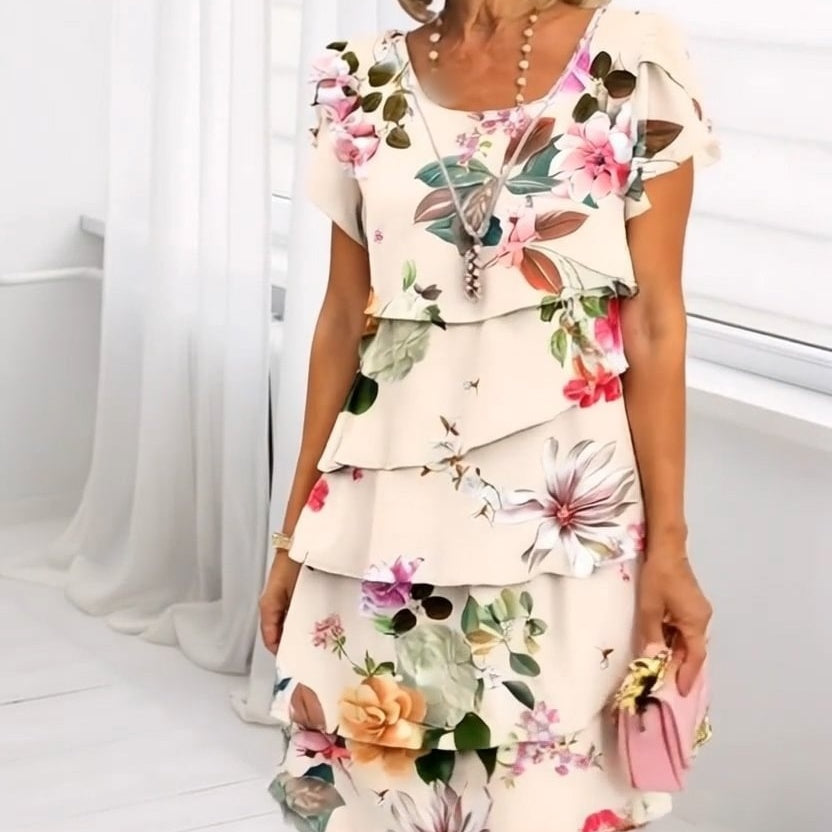Lyra™ | Robe Élégante à Fleurs pour une Beauté Sans Effort