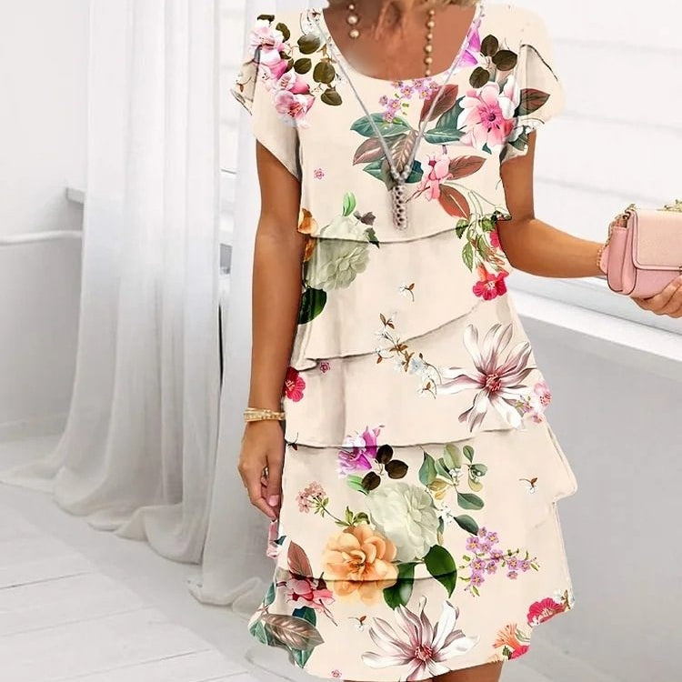 Lyra™ | Robe Élégante à Fleurs pour une Beauté Sans Effort