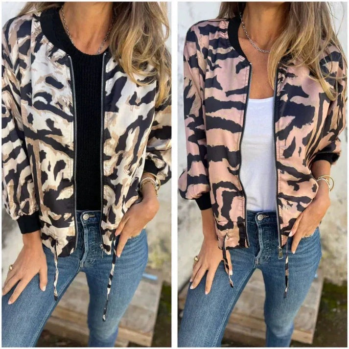 Veste légère à motif zébré