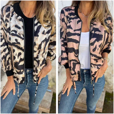 Veste légère à motif zébré