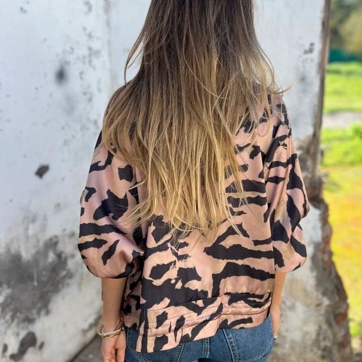 Veste légère à motif zébré