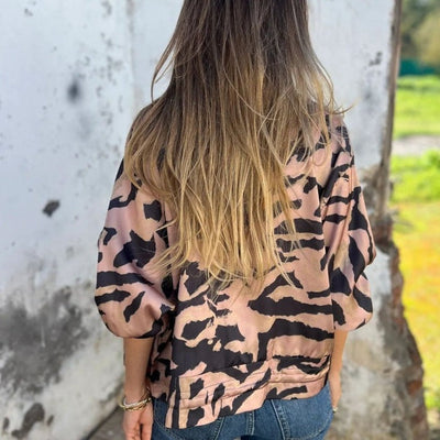 Veste légère à motif zébré