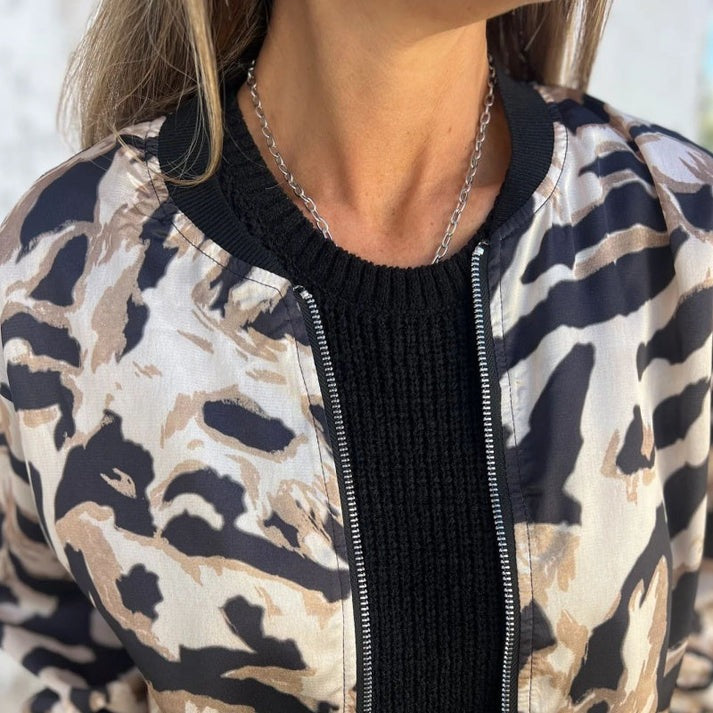 Veste légère à motif zébré