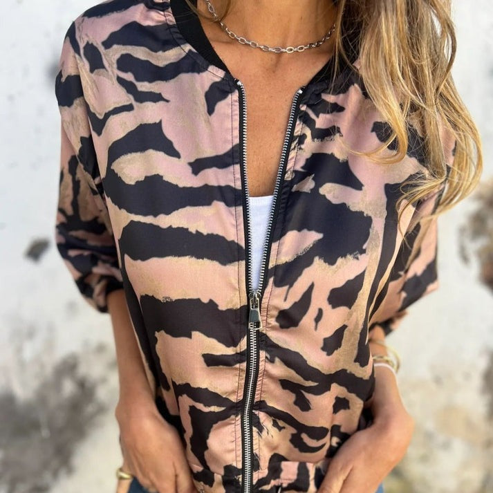 Veste légère à motif zébré