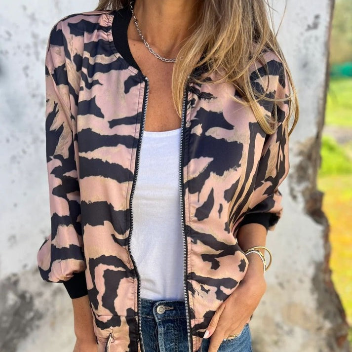 Veste légère à motif zébré