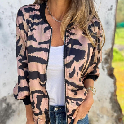 Veste légère à motif zébré