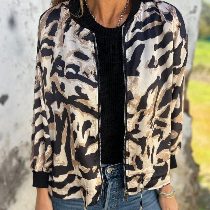 Veste légère à motif zébré