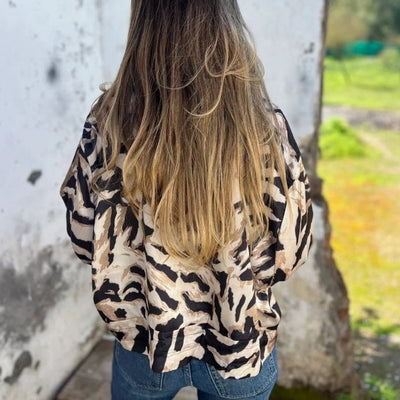 Veste légère à motif zébré