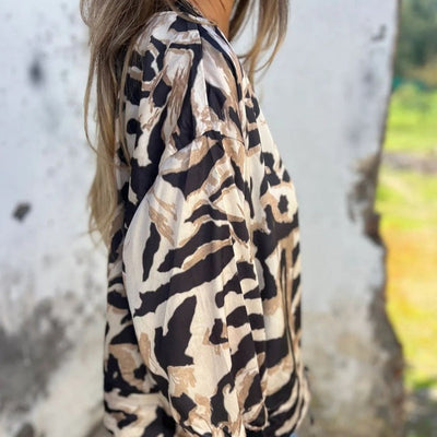 Veste légère à motif zébré