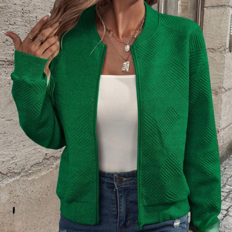 Lies| Cardigan décontracté et à la mode avec fermeture éclair pour femmes