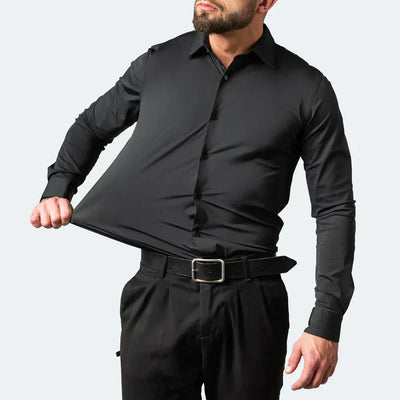 Chemise homme – Coupe slim – Tissu stretch respirant – Manches longues élégantes