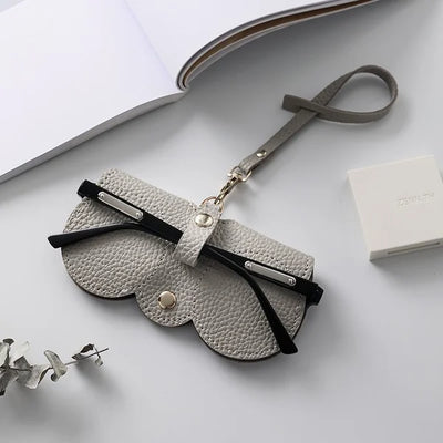 Sam - Élégant étui à lunettes en cuir avec fermeture pratique à bouton-pression pour l'été