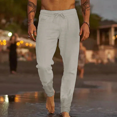Kaiser – Pantalon en Lin Confortable et Décontracté pour Hommes