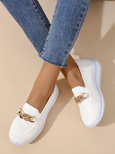 Mocassins Maille | Confort Moderne | Détail Chaîne