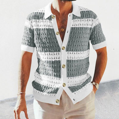Polo d'été tricoté, élégant et intemporel, pour l'homme moderne - Nino