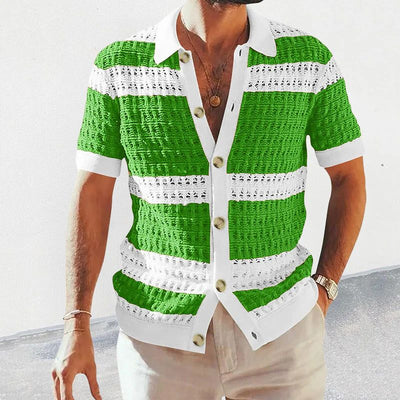 Polo d'été tricoté, élégant et intemporel, pour l'homme moderne - Nino
