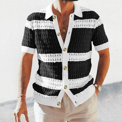 Polo d'été tricoté, élégant et intemporel, pour l'homme moderne - Nino