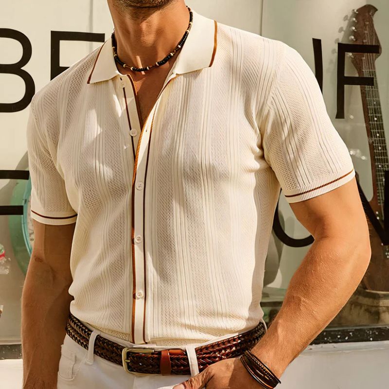 Polo d'été en soie glacée pour homme, élégant et intemporel - Gaart