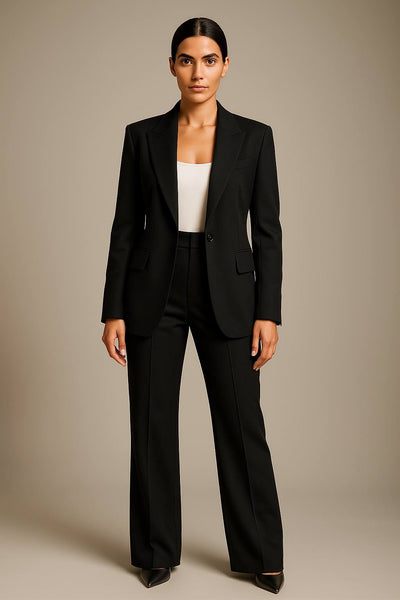 Ensemble blazer et pantalon deux pièces pour femmes