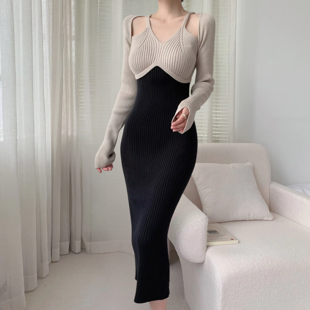 SABIN - Robe Ample à Manches Longues pour Femmes