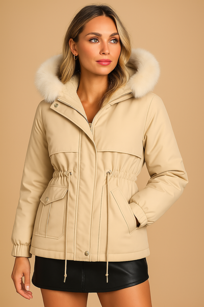 Maika™ - Elegant winter coat with fur