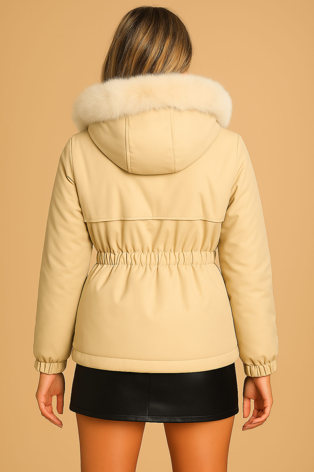 Maika™ - Elegant winter coat with fur