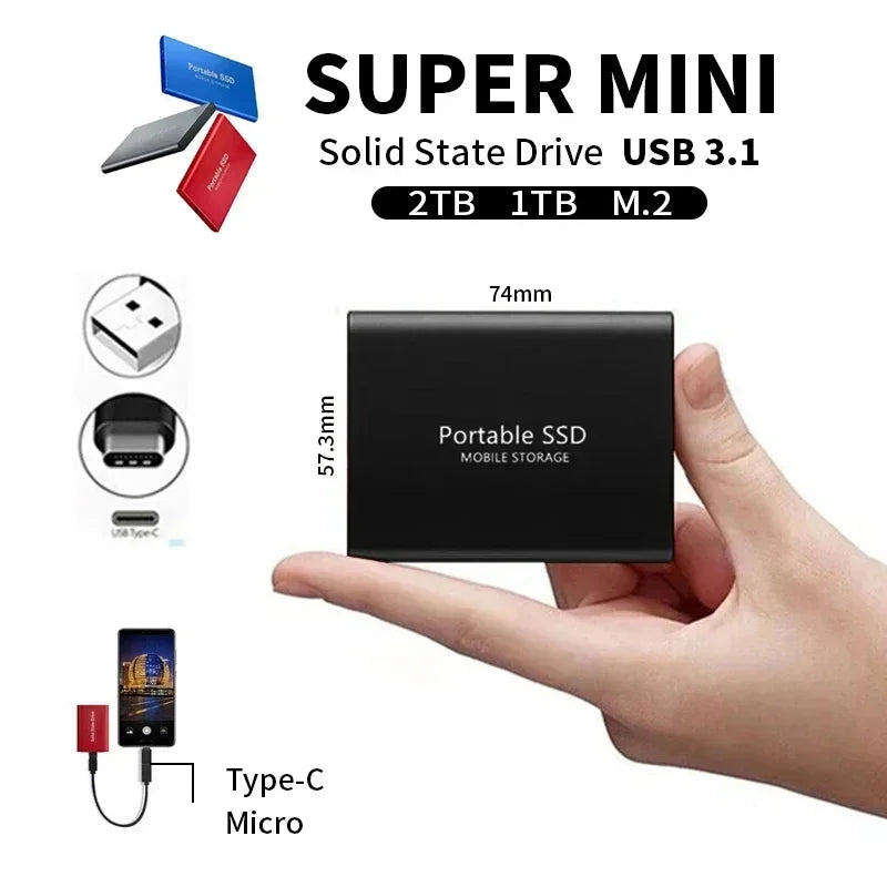 SSD externe ultra-rapide - Vitesse et fiabilité compactes