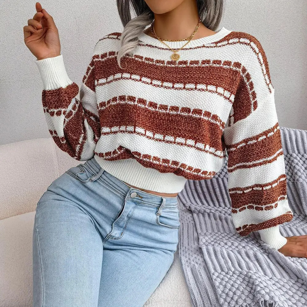 AUDREY - Pull Stylé à Épaules Décalées pour Femmes