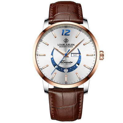Montre Élégante à Phase Lunaire