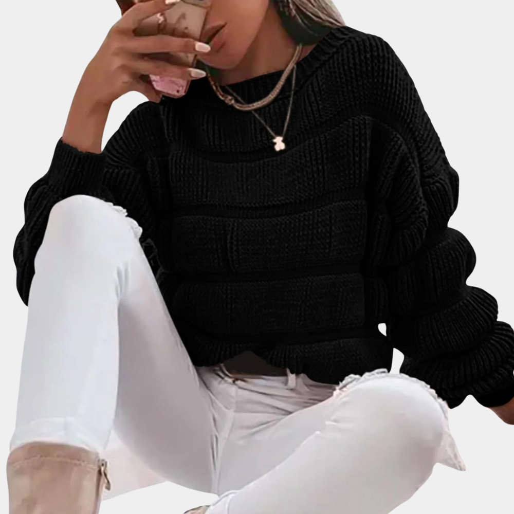 SANDRA - Pull Tricoté Raffiné pour Femmes