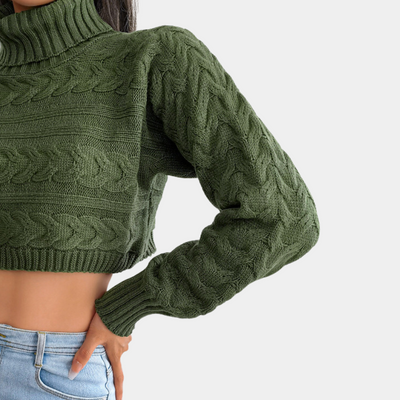 KIMBERLY - Pull Écourté Classique pour Femmes